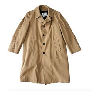 London Fog Maincoats Weatherwear VTG 44 Long Trench Coat Tan Removable Liner Fau